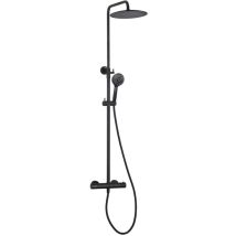 Paini France Robinetterie - Colonne De Douche Thermostatique Paini Ruby Ronde Noir Mat
