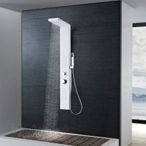 Maison Chic - Colonne De Douche Système de panneau de douche Aluminium Mat Blanc 19560