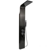Jeobest - Colonne de Douche Système de panneau de douche Set Ensemble de Douche Acier inoxydable Carré-Noir