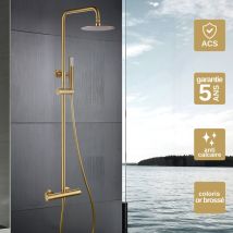 Imex Products - Colonne de Douche Thermostatique anti-calcaire Or Brossé imex genova BTG053/OC