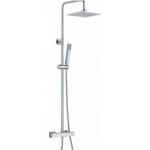 Damast - Colonne de douche thermostatique carrée 12449 Chromé - Thermostatique