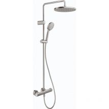 Colonne de douche thermostatique DURAVIT MinusFlow inox brossé