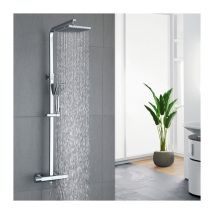 Ohpa - Colonne de Douche Thermostatique Ensemble thermostatique Ensemble de Douche Corps en Laiton Système de Douche Chrome Hauteur Réglable Mitigeur