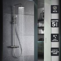 Imex Products - Colonne De Douche Thermostatique Anti-calcaire Black Gun Métal Imex Monza Btm039/bgm