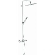 Nobili - Colonne de douche thermostatique avec pomme de douche carrée et douchette - Chrome - VV103030/31CR