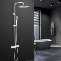 Ohpa - Colonne de Douche Thermostatique Ensemble thermostatique,Anti-Brûlure,Colonne de Douche Réglable En Hauteur,Chromé,Système de douche
