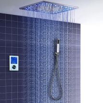 Colonne De Douche,multifonctionnel Colonne Douche Encastrable,colonne De Douche Thermostatique Chromé,avec Écran Tactile,douche De Tête 20 Pouces Et 