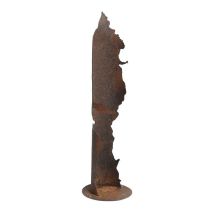 Estexo - Colonne de jardin décorative en acier rouillé 54 / 69 cm