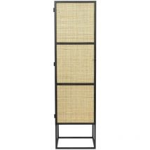 Buffet et Bahut, Colonne meuble déco 1 porte Guuji Rotin en Wood, boite a design