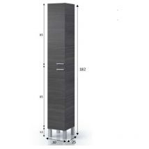 Befara - colonne de salle de bain 2 placards olga - Blanc