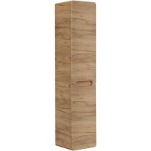 Otitec - Colonne de salle de bain avec panier à linge inclus - Chêne artisanal doré - L35-H170-P35 - arriba - Chêne artisanal doré