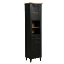 Colonne De Salle De Bain - Bois-MDF - Noir - Interior's