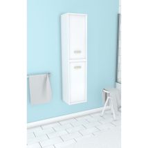COLONNE DE SALLE DE BAIN SCANDINAVE BLANC A SUSPENDRE - H150xP25xL35cm - NORDIK BASIS