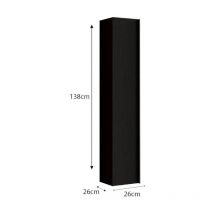 Iperbriko - Colonne de salle de bain suspendue 26x138h Noir Frêne