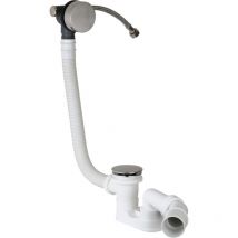 Colonne de vidange de bain universelle avec bec et drain en acier inoxydable CGS TKSK134-INOX Acier inoxydable