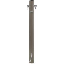 Colortap Colonne D'Eau Totem Grise Tourterelle - 120 Cm - Aluminium - Double Robine