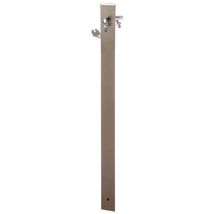 Colortap Colonne D'Eau Triangle Grise Tourterelle - 120 Cm - Aluminium - Double Robinet