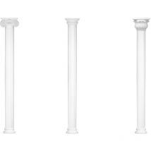 Colonne e mezze colonne rotonde scanalate stucco selezione 180mm N3318: Rotondo, Base