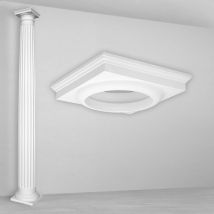 Colonne e mezze colonne rotonde scanalate stucco selezione 203mm N3120: Rotondo, Capitale