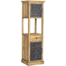 Made In Meubles - Colonne en bois de manguier 2 portes Sahara