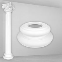 Hexim Perfect - Colonne ronde cannelée anti-chocs sélection d'ensemble 300mm N3330: Colonne complète, Base
