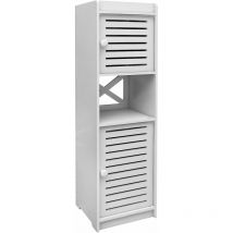 Yongqing - Colonne Salle de Bain Colonne de Rangement wc Rangement Moderne Meuble 20x20x75cm Blanc