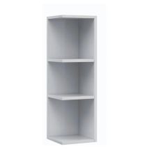 Colonne suspendue blanche brillante – 20 cm x 19,5 cm x 65 cm – Salle de bain – 3 étagères fixes – Arkitmobel