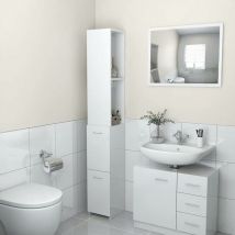 S-giant - Colonnes de Salle de Bain,Armoire de Salle de Bain,Meuble Salle de Bain,Colonne Salle de Bain Rangement, Meuble Haut de Rangement-Blanc