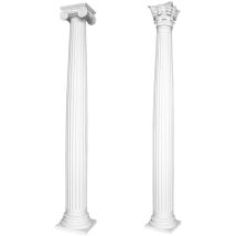 Colonne Ronde Cannelée En Polyuréthane 203mm – Hauteur 1840mm – Résistante Aux Impacts – Pour Façades Et Intérieurs – Hexim Perfect