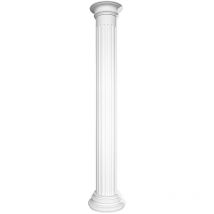 Colonnes et demi-colonnes rondes cannelées stucco sélection 240mm N3324: Demi-colonne, Chapitre