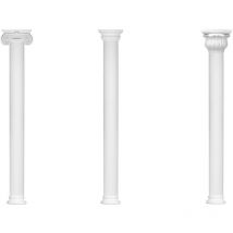 Hexim Perfect - Colonnes et demi-colonnes rondes lisses stucco 180mm sélection N3218: Colonne complète, Base
