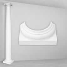 Colonnes Et Demi-colonnes Rondes Lisses Stucco 203mm Sélection N3020: Demi-colonne, Base