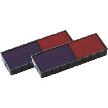 Colop - E/12/2 Replacement Stamp Pad Fits Mini-Dater S120/WD Blue/Red (Pack