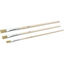 Künstlerpinselset 3-teilig 4/8/12 für Korrekturarbeiten FSC-Holzstiele Pinsel