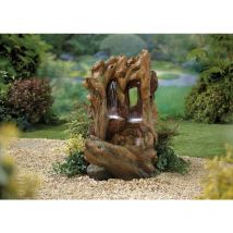 La Hacienda - Easy Fountain Colorado Falls led Natural Garden Water Feature Stone Effect