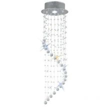 Diyas - Inspired Colorado - Ceiling Cluster Pendant Single-Spiral 1 Light Polished Chrome, Crystal
