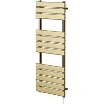 Colore - Amaldi Brushed Brass 1200mm x 500mm Electric Heated Towel Rail