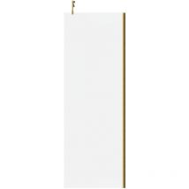 Colore - 10mm Clear Glass Brushed Brass 2000mm x 700mm Walk In Shower Screen including Wall Channel and Support Bar