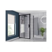 Colore - Matt Black 1200mm x 900mm Sliding Door Shower Enclosure - Matt Black