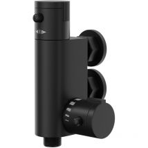 Colore - Matt Black Vertical Thermostatic Bar Valve
