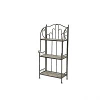 Gardeneas - Scaffale in metallo/mosaico colore: marrone 58x32x125cm modello stuttgard per uso esterno