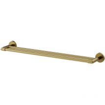 Colore - Orbit Brushed Brass 600mm Wall Mounted Double Towel Rail