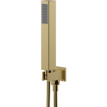 Colore - Square Brushed Brass Shower Outlet Holder and Kit