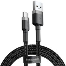 Cable usb flexible duradero Cable usb-c QC3.0 3A 1M Negro Gris
