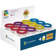 Colourworks Display mit 24 Glas-Eierbechern