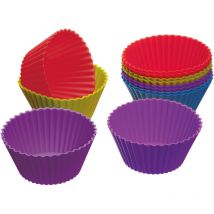 Colourworks Silikon-Cupcake-Förmchen, mehrfarbig, 6 cm, 12 Stück.