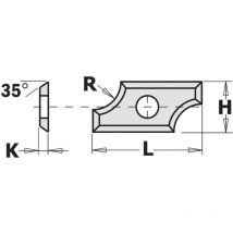 790.030.00 coltello rev/profilato R3 (19.5x9x1.5) HW-K1920