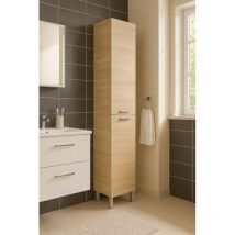 Arkitmobel - Columna de baño Hollywood, Mueble columna para baño con 2 puertas, Mueble de pared suspendido con 2 baldas, cm 30x25h182, Roble