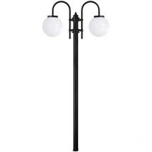 Columna clásica 2 brazos boom IP44 E27 2x42W 2050mm Negro
