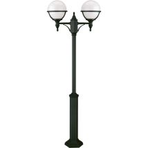 Cristher - Columna clásica 2 brazos clic-clac globo IP44 E27 2x42W 1920mm Negro